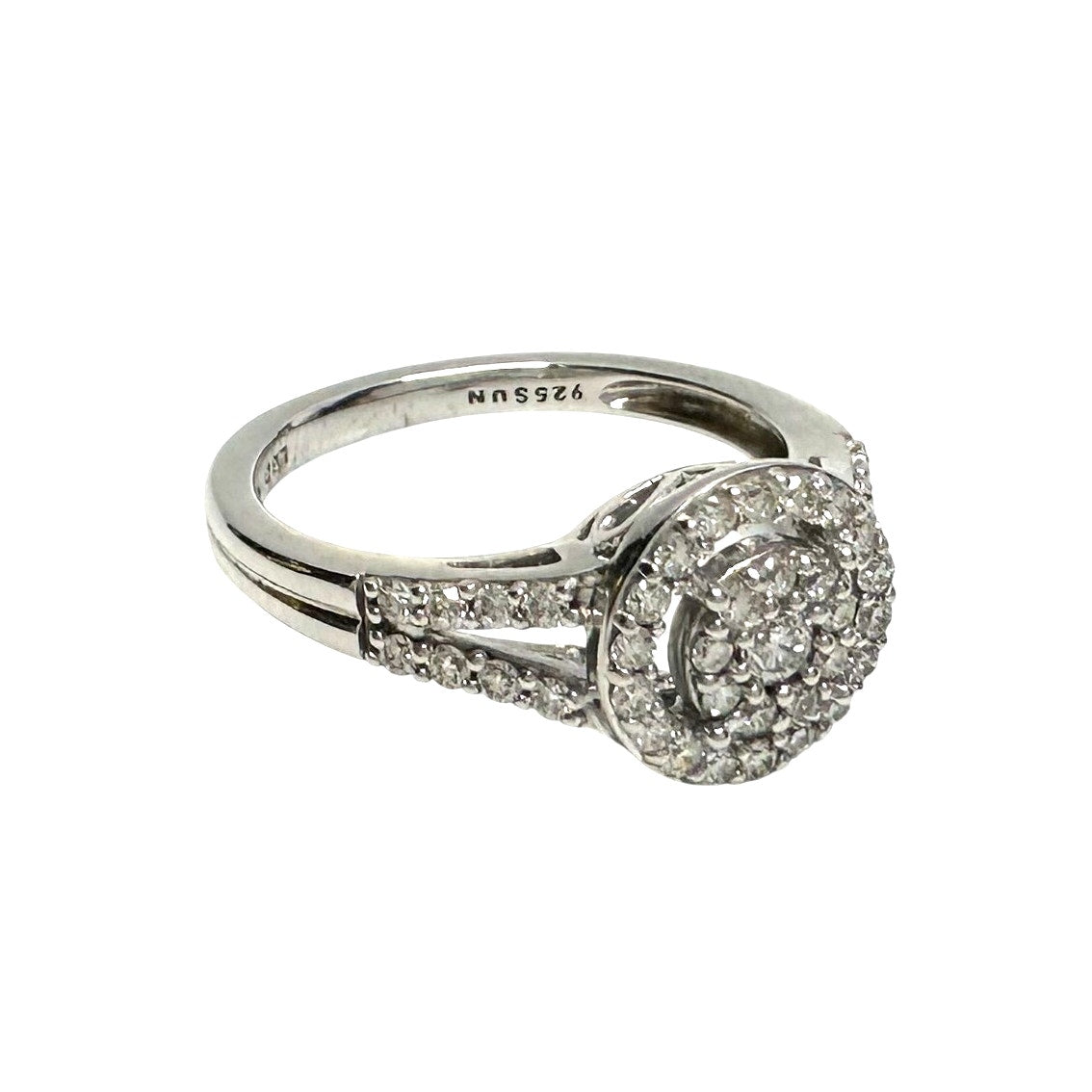Brilliant 1/2 Ct Split Shank Lab Created Diamond Ring - Beautiful! - Size 6.75 Sun  A+ Stuff Diamond Ring