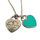 Tiffany & Co "Return To" Double Heart Necklace with Diamond