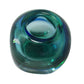 Vintage Green and Blue Murano Art Glass Vase 4x4 inches