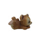 Vintage Brown Sugar Glaze Miniature Bear Cub Laying on Its Belly Figurine