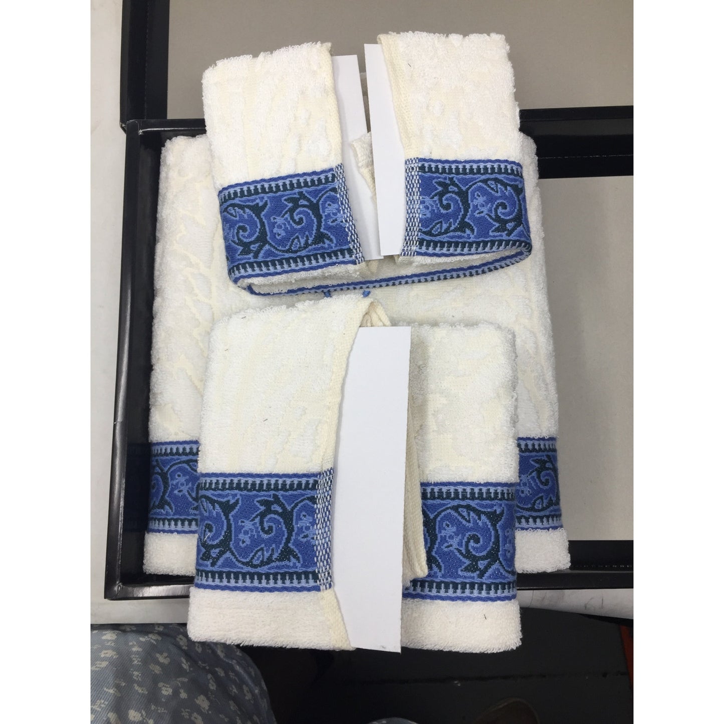 Yves Saint Laurent Embroidered Monogram Bath Towel Set - YSL