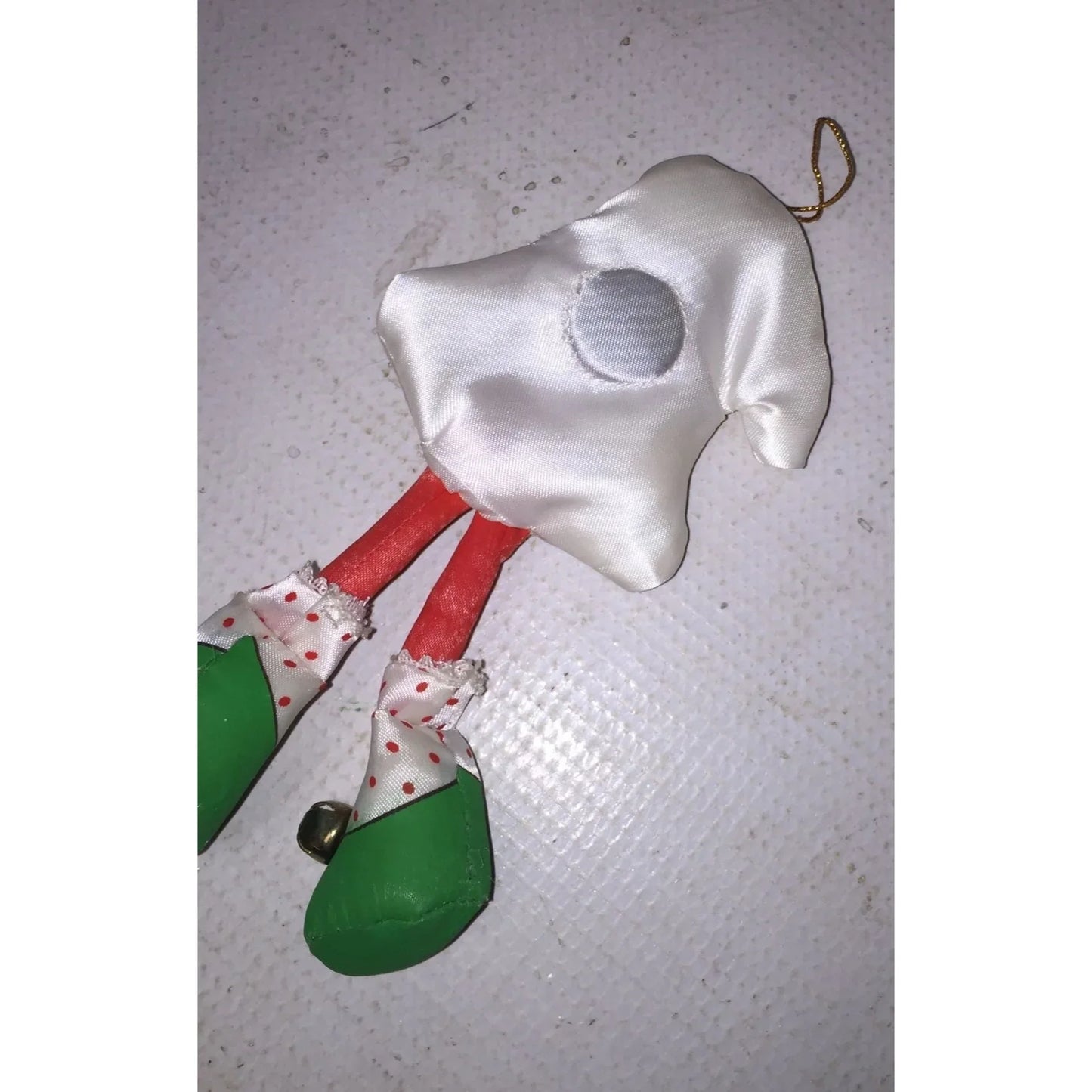 Vintage Avon Magnetic Christmas Tree Ornament Stuffed Bell w/ Bells on Feet - A+ Stuff