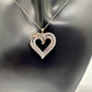 Beautiful 1.00 ct Diamond Heart Necklace - 14kt Rose Gold Over Sterling