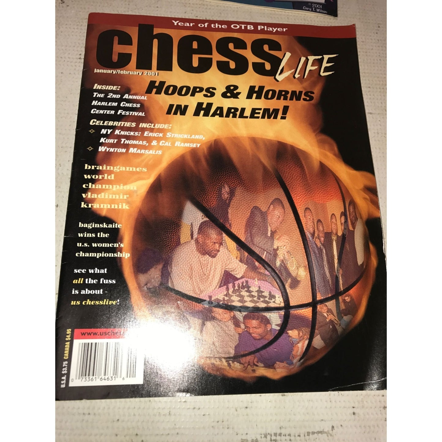 Vintage Bundle of 5 Chess Life Collectible Magazines (Jan- May 2001)