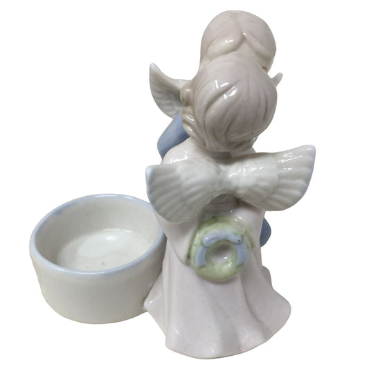 Unique Vintage Ceramic Tealight Candle Holder Home Decor- Angels Kissing