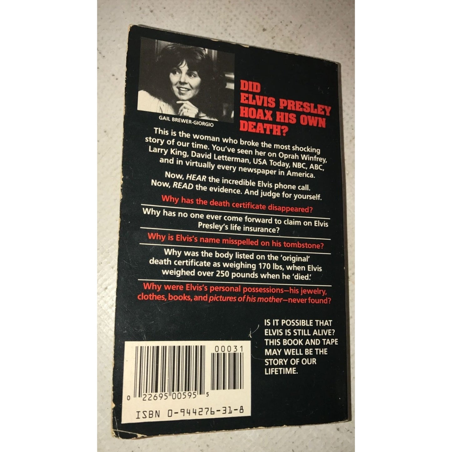 Is Elvis Alive? by Gail Brewer-Giorgio Paperback Book