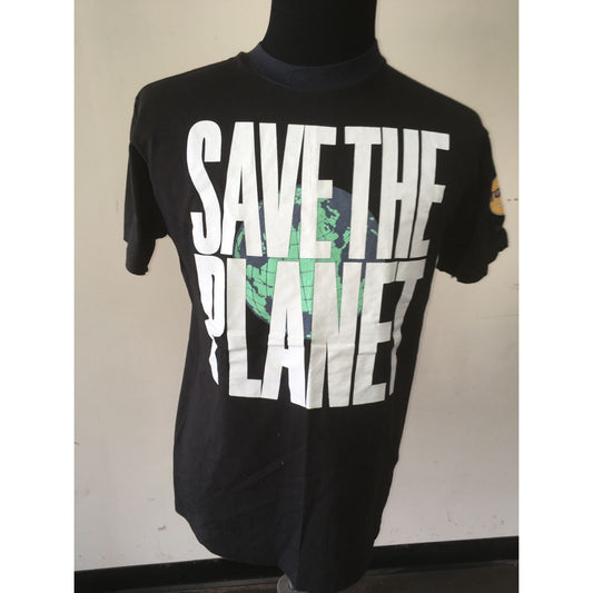 Hard Rock Cafe Honolulu Save the Planet Men's Black and White T-shirt Size Large