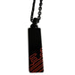 Emporio Armani Necklace - Black Bar with Red Etched Logo