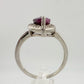 Marquise Cut Garnet & Diamond Ring - Sterling Silver - Size 8