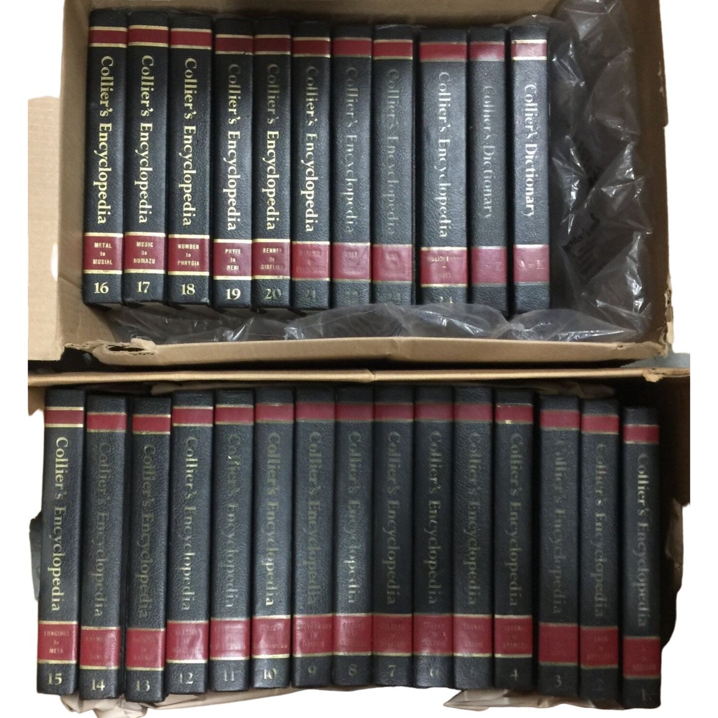 Collier's Encyclopedia and Dictionary Collection Hardcover Books