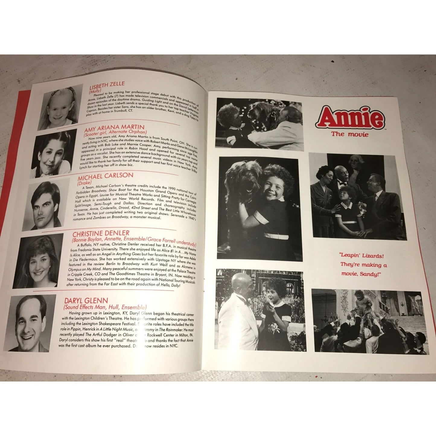 Vintage Program- National Touring Musicals Presents Annie Americas Happiest Musical