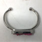 Kinsley Armelle Pink Blush Quartz Silver Ion Plated Stainless Bangle