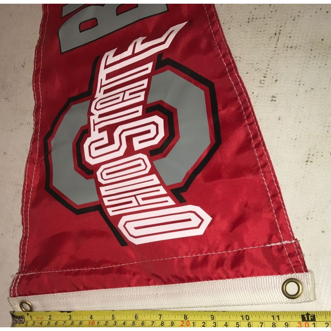 OHIO STATE BUCKEYES SPORTS PENNANT FLAG- About 29" by 12"