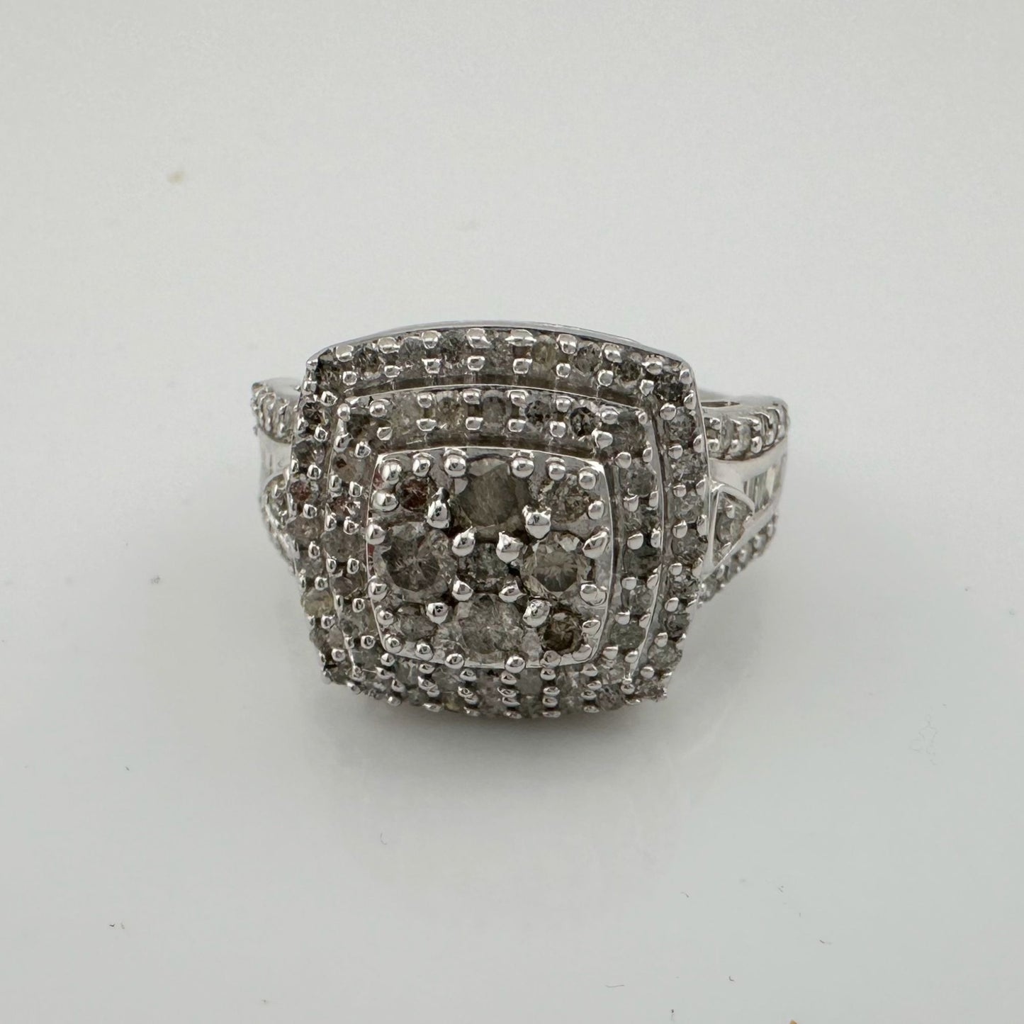 Beautiful 1.00 Carat Natural Cushion Cut Diamond Ring Size 6.25