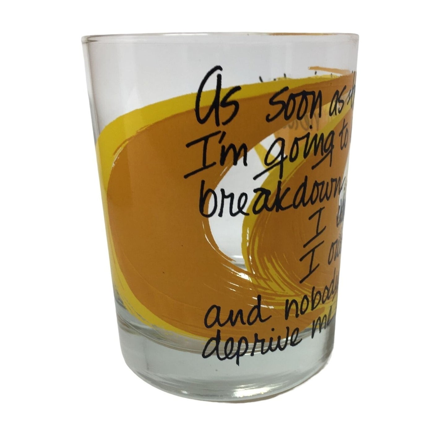 Vintage Motivational Quote Tumbler Drinking Glass