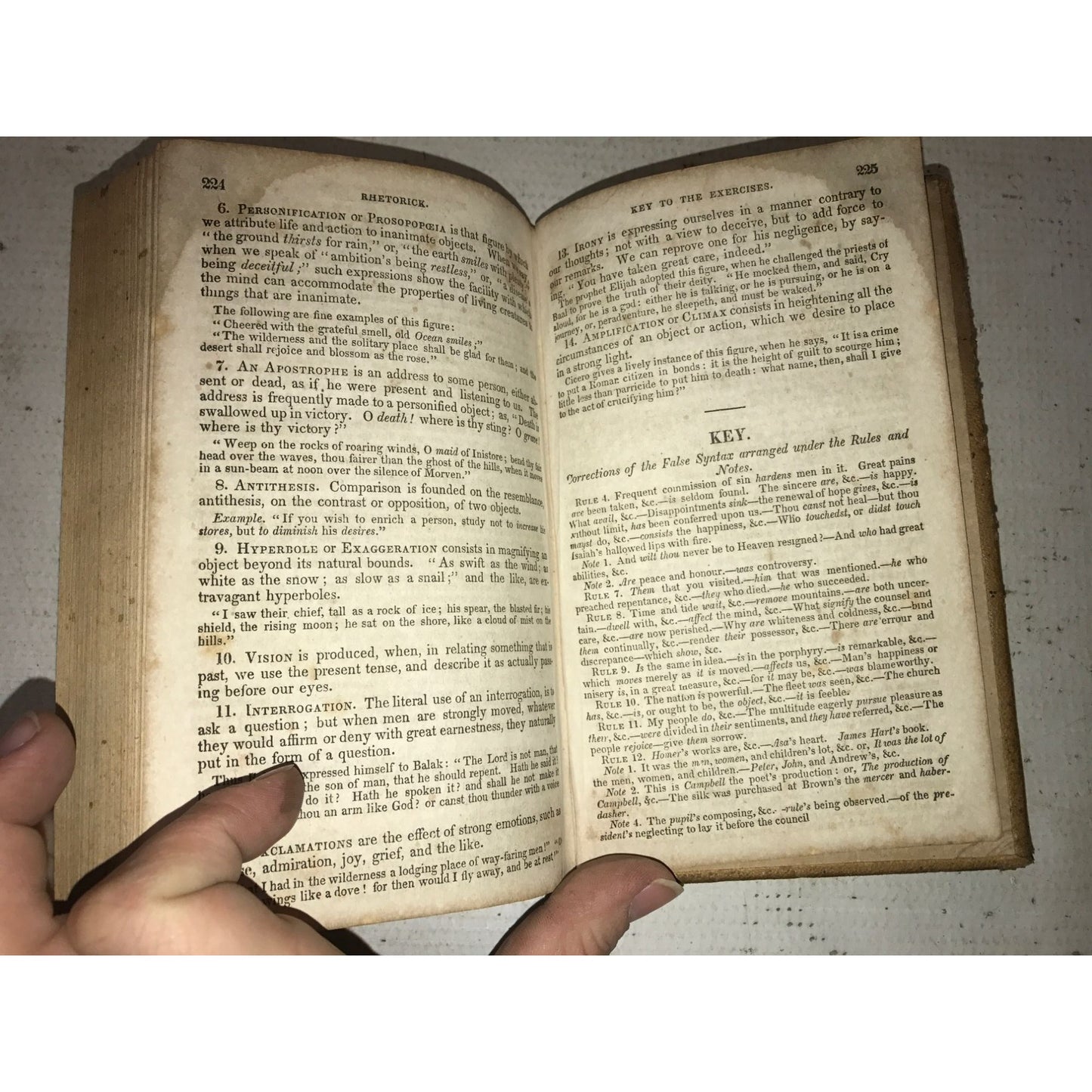 Antique Grammar Textbook - Samuel Kirkham - 184 - Plaskitt and cugle