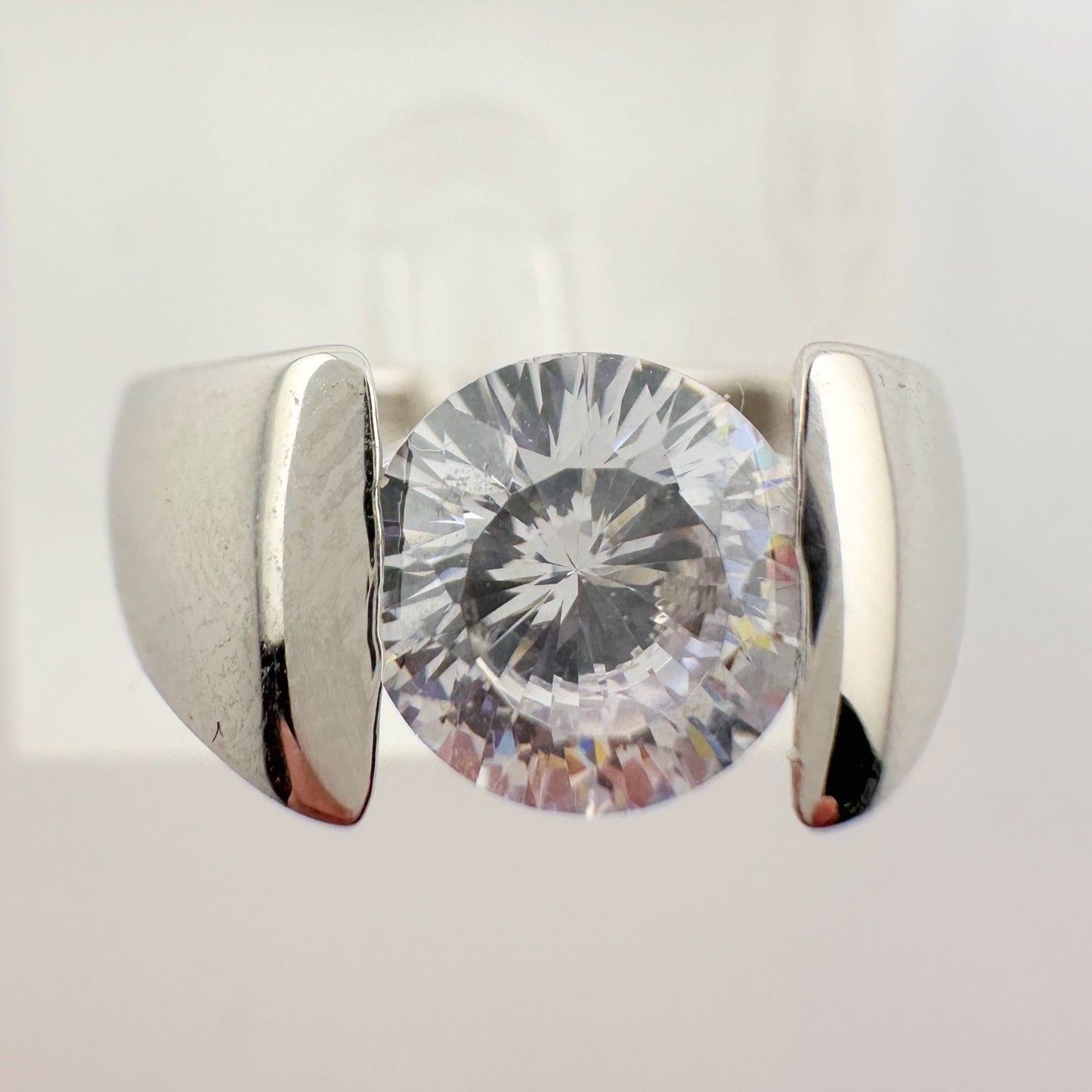 Shimmering and Beautiful 2.00 Carat DiamondLite Solitaire Ring  - Sterling Size 6.5