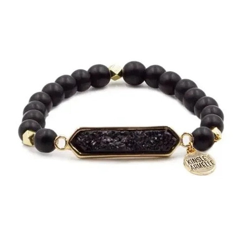 Kinsley Armelle Adelaide Collection Raven Quartz Bracelet