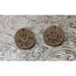 ''I love Nerds'' Women's Copper Tone Circle Stud Earrings