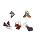 5 Pairs of Women's Dangle Earrings (Gray, Red, Orange, Purple) - A+ Stuff - earrings - A+ Stuff