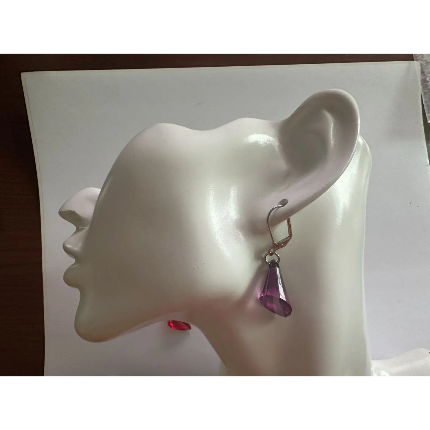 5 Pairs of Women's Dangle Earrings (Gray, Red, Orange, Purple) - A+ Stuff - earrings - A+ Stuff