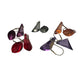 5 Pairs of Women's Dangle Earrings (Gray, Red, Orange, Purple) - A+ Stuff - earrings - A+ Stuff