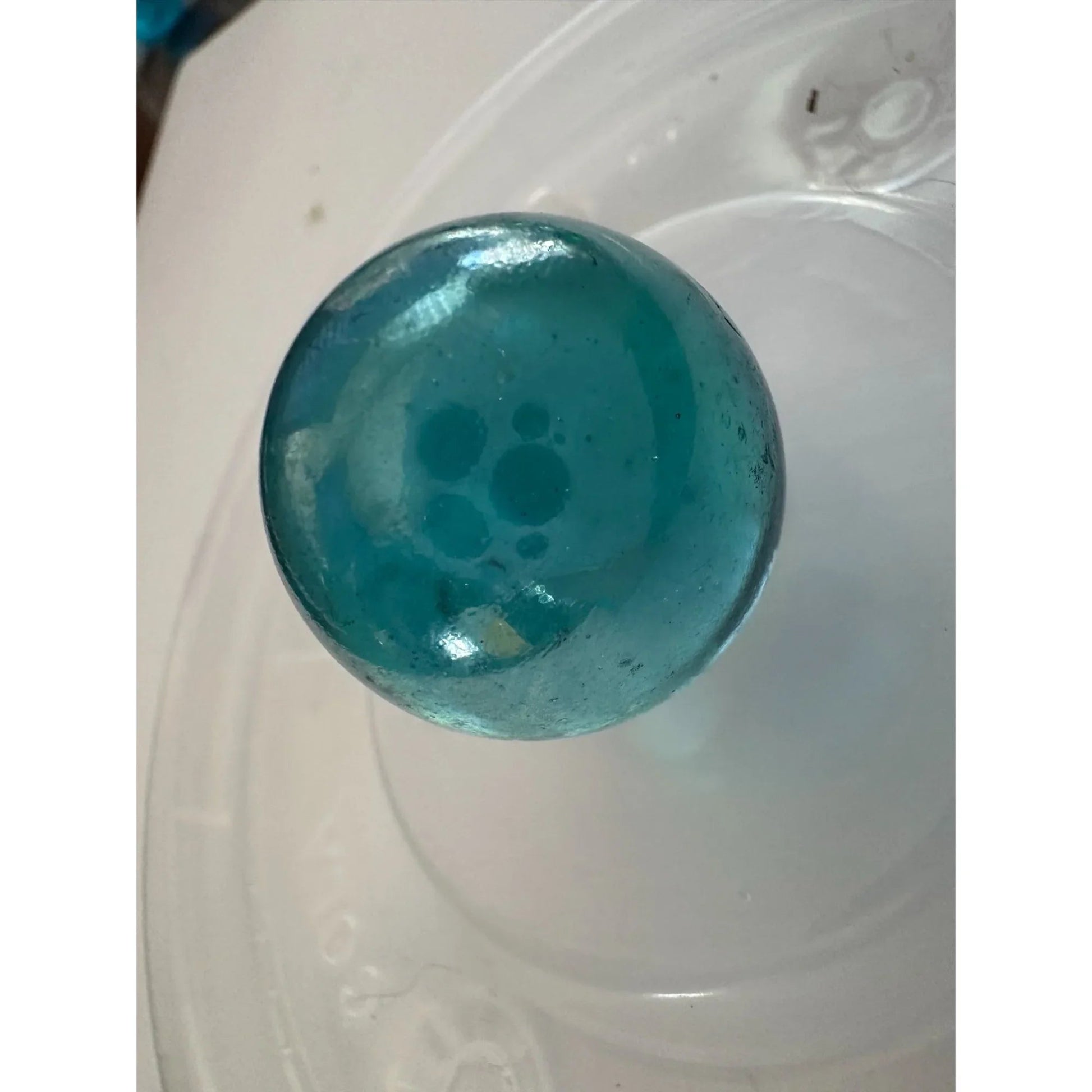 5 Vintage Blue Shiny Large Glass Shooter Marbles - A+ Stuff - Collectibles - A+ Stuff