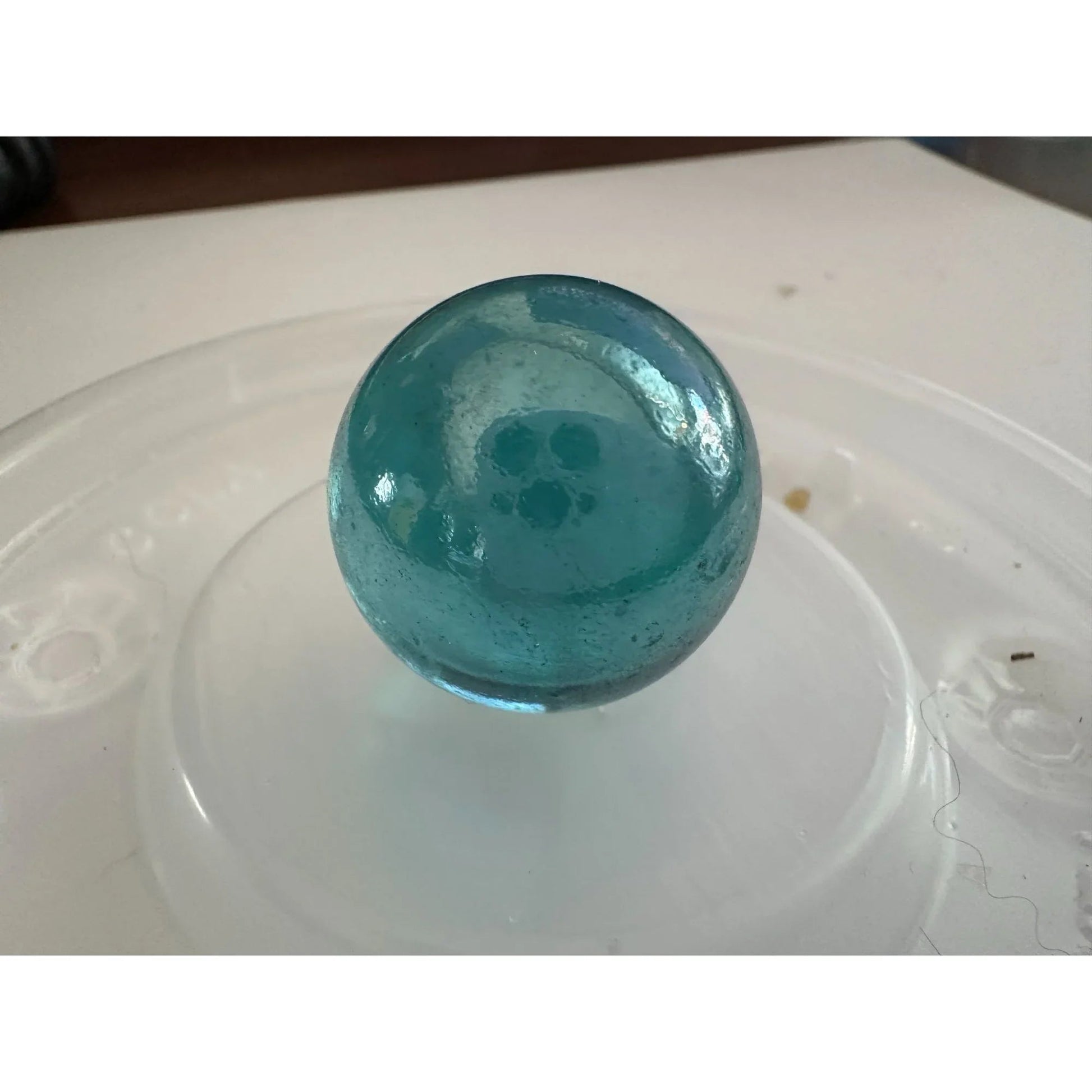 5 Vintage Blue Shiny Large Glass Shooter Marbles - A+ Stuff - Collectibles - A+ Stuff