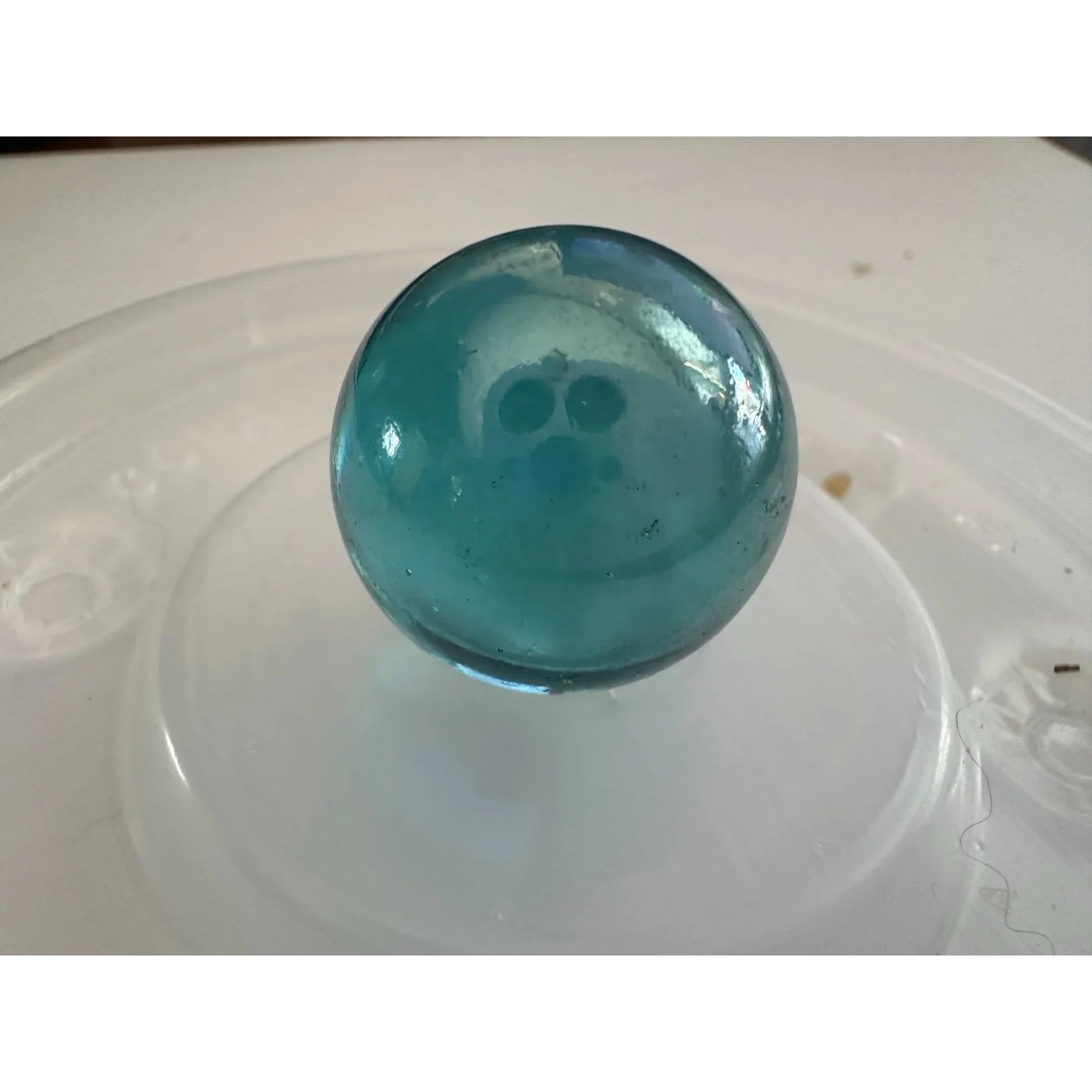 5 Vintage Blue Shiny Large Glass Shooter Marbles - A+ Stuff - Collectibles - A+ Stuff