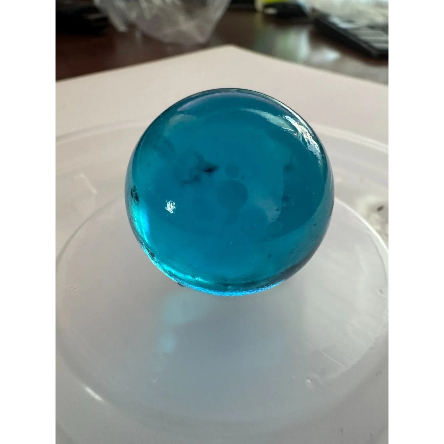 5 Vintage Blue Shiny Large Glass Shooter Marbles - A+ Stuff - Collectibles - A+ Stuff