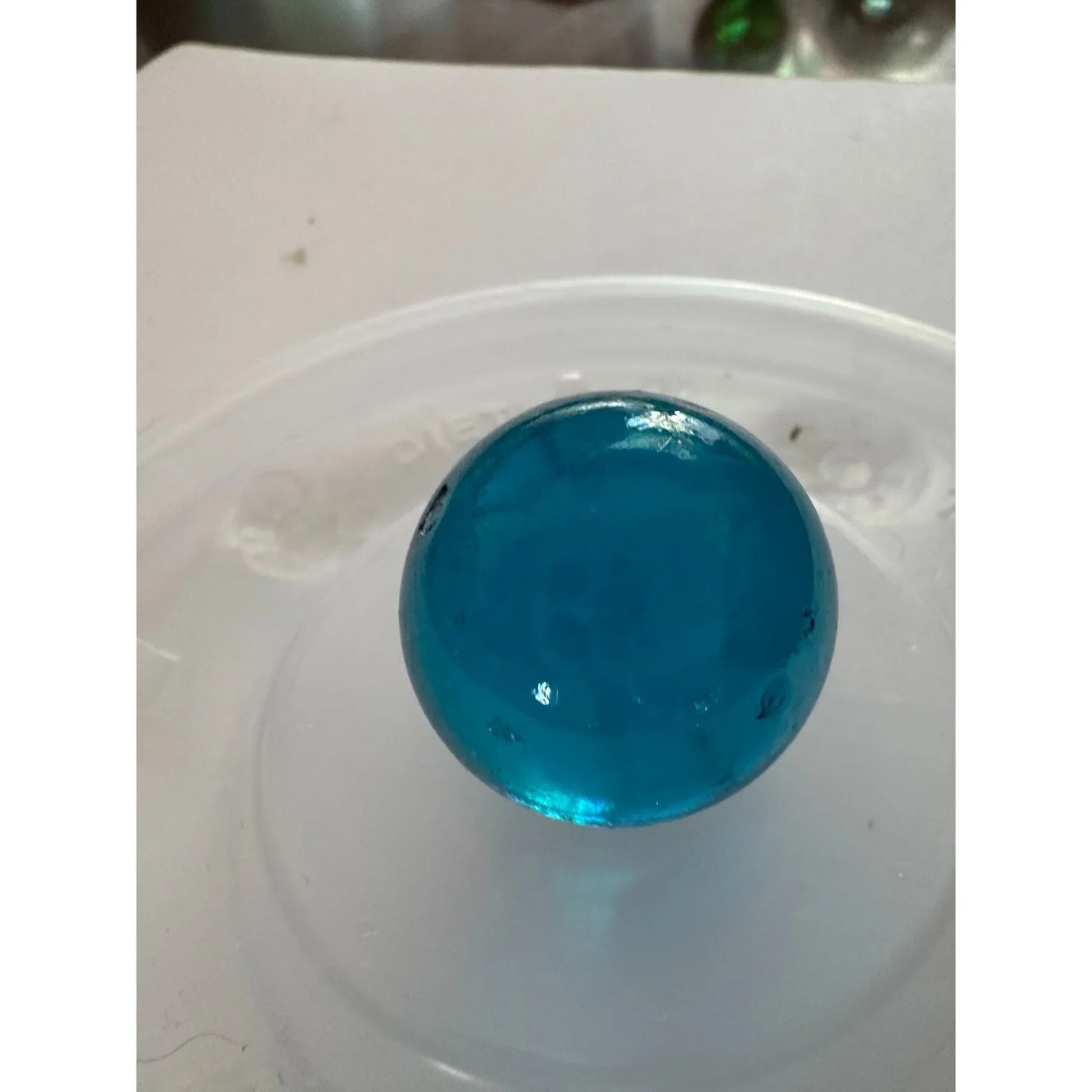 5 Vintage Blue Shiny Large Glass Shooter Marbles - A+ Stuff - Collectibles - A+ Stuff