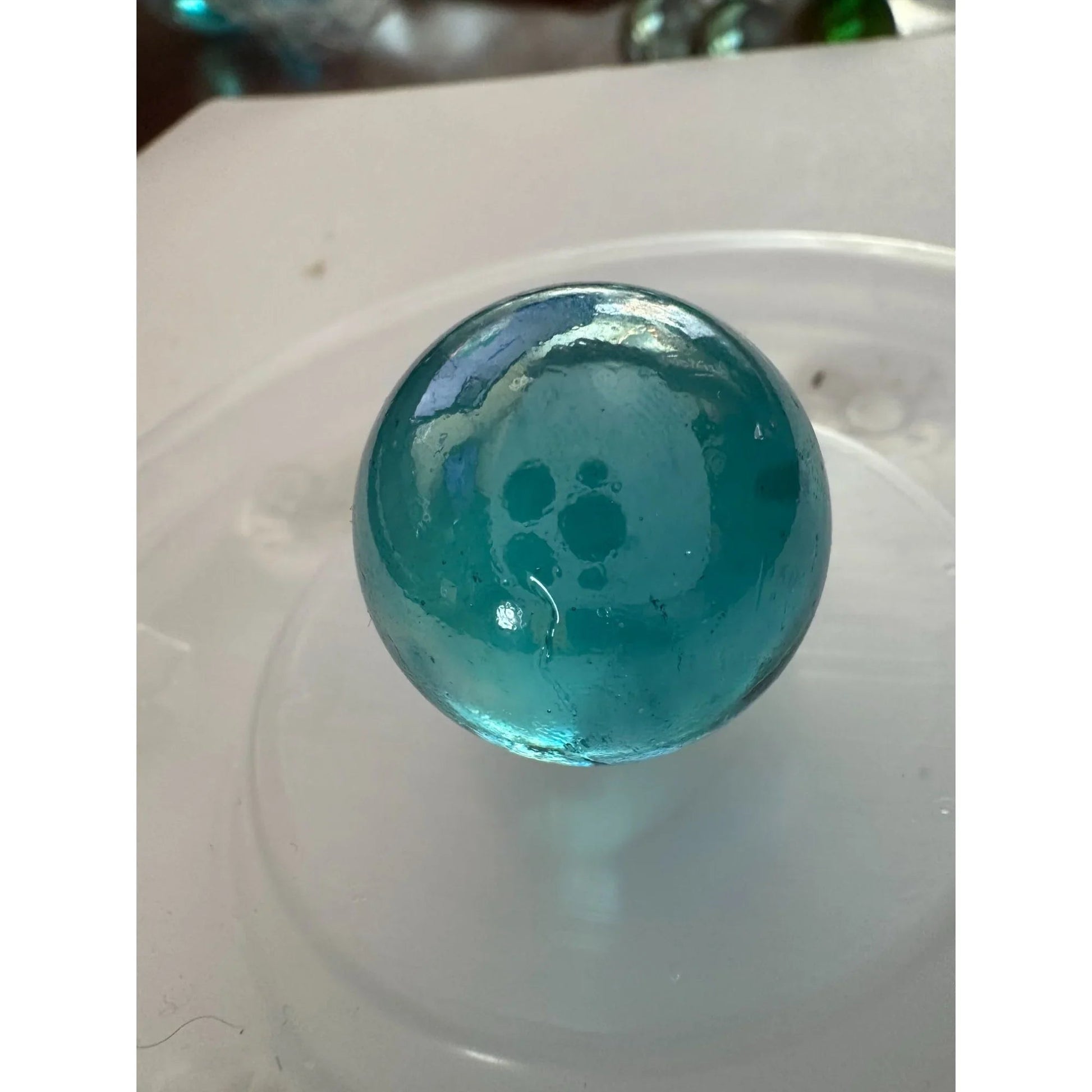 5 Vintage Blue Shiny Large Glass Shooter Marbles - A+ Stuff - Collectibles - A+ Stuff