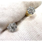 1/3 Ct Natural Diamond Cluster Flower Earrings 10kt Gold