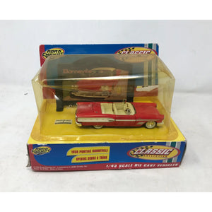 1958 Pontiac Bonneville (Red) - ROAD CHAMPS American Classic Car 1:43 Die Cast