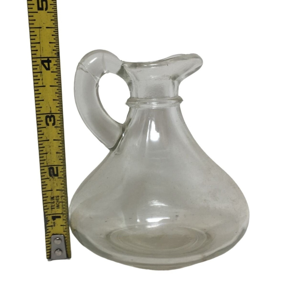 Small Vintage Anchor Hocking Glass Olive oil Pitcher/Vinegar Cruet Bottle