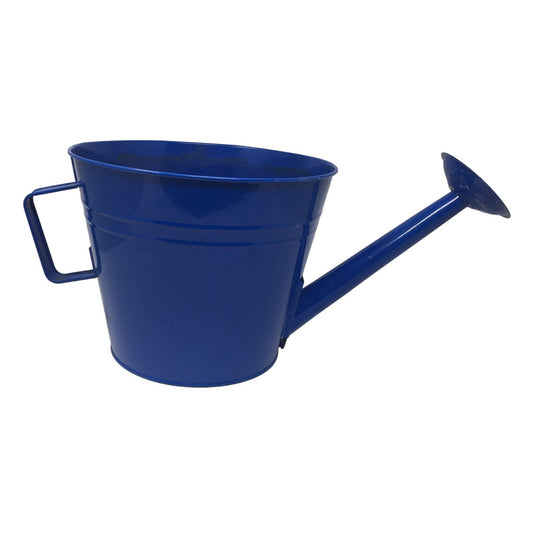 Vintage Blue Watering Can with Handle - about 8.5'' tall and 10'' wide