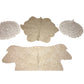 Set of 4 White/Cream Colored Handmade Crocheted Table Placemats/Doilies - A+ Stuff