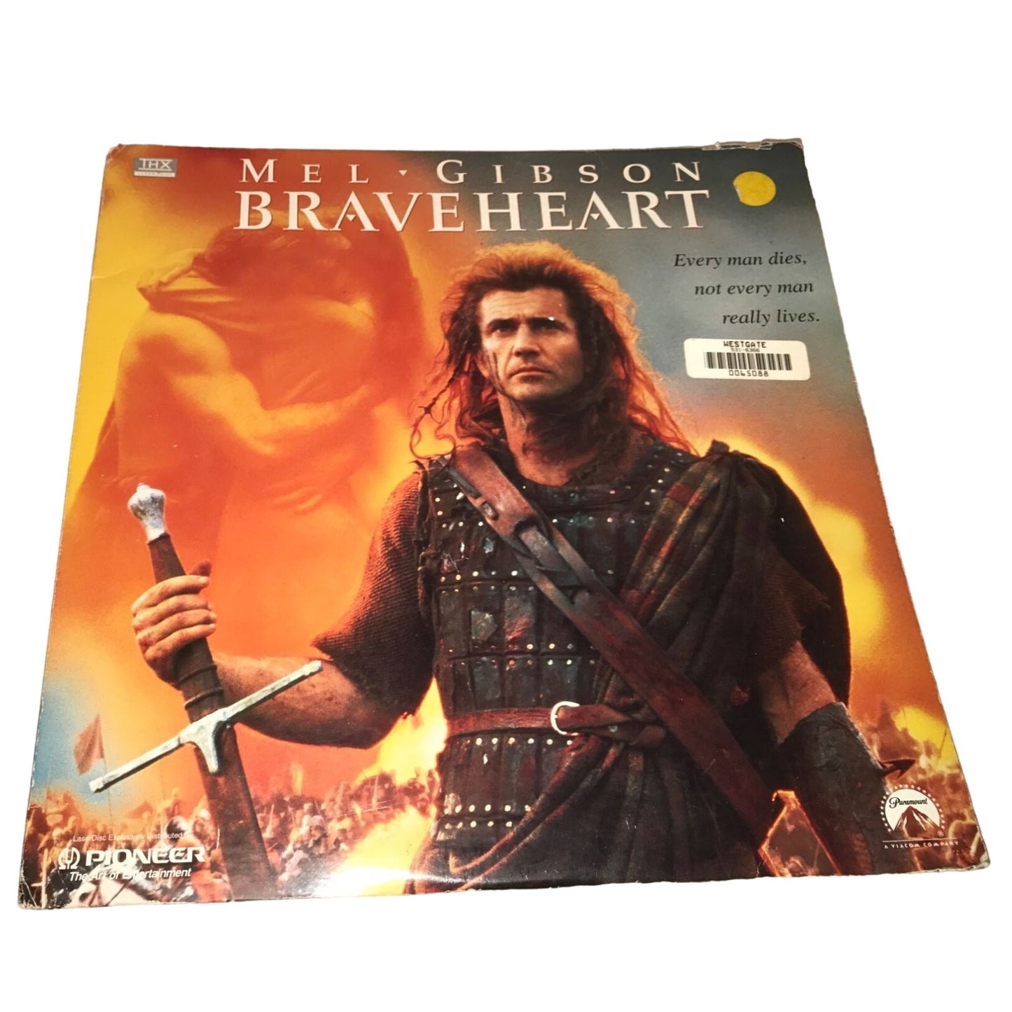 Vintage Mel Gibson Braveheart Laser Disc