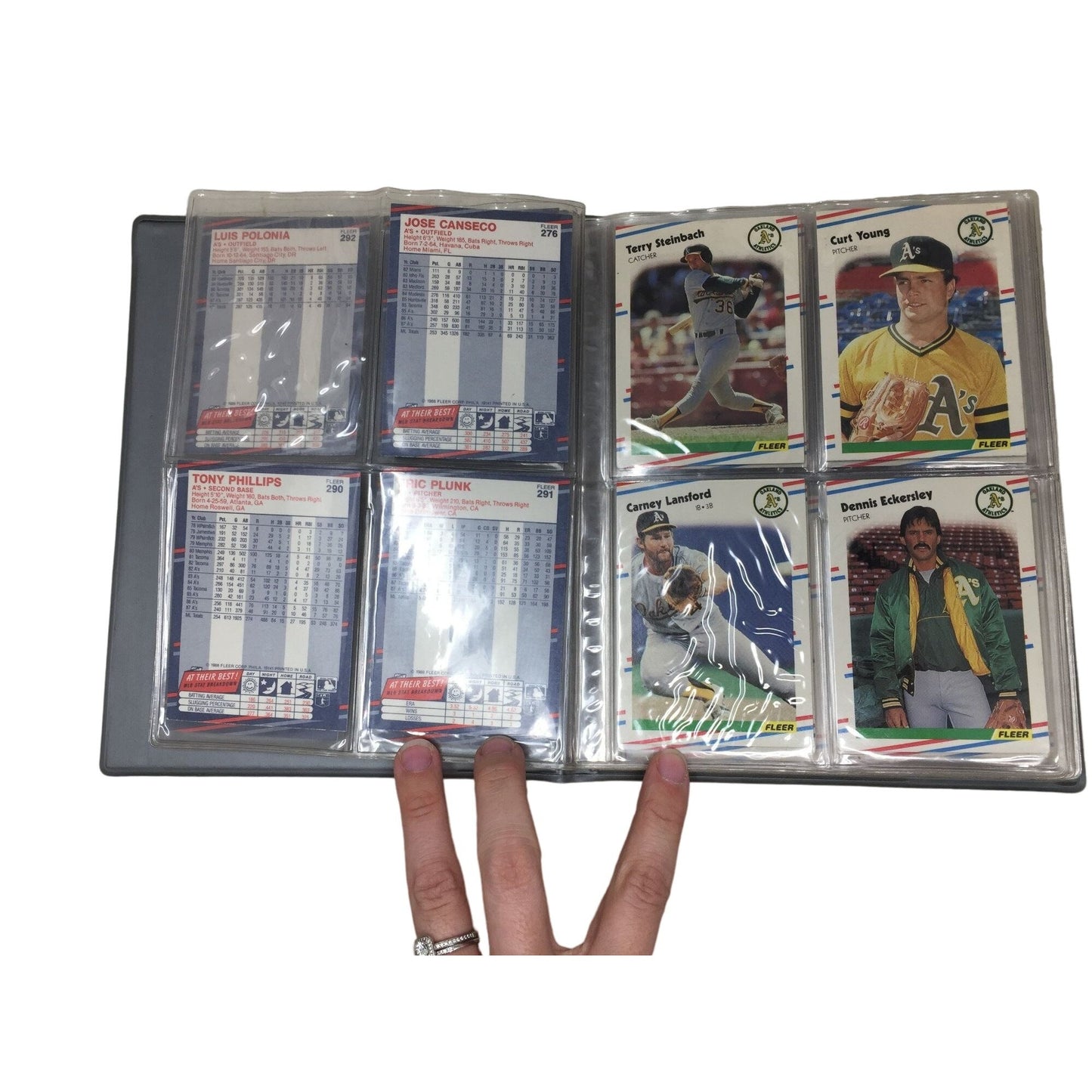 Vintage 88' Baseball Card Team Set Book w/ Baseball Cards- Mark Mcgwire, Rick Rodriguez, Etc...