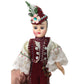 Vintage Doll/ Figurine wearing Red and White Polish Costume with Hat- Eyes Open/ Close