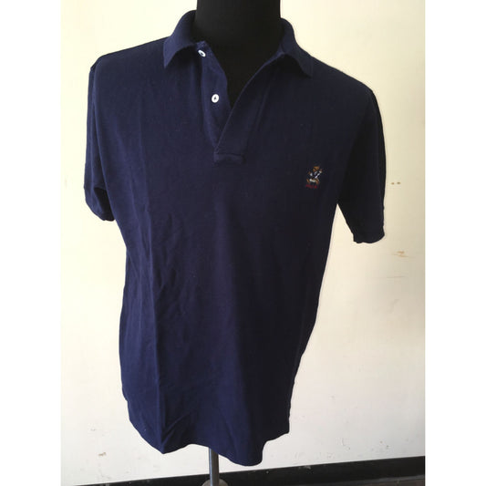 Men's Polo by Ralph Lauren Size Medium Navy Blue Collared Shirt w/ buttons