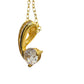 Pretty 18kt Gold Plated White Topaz and Zirconia Swirl Necklace