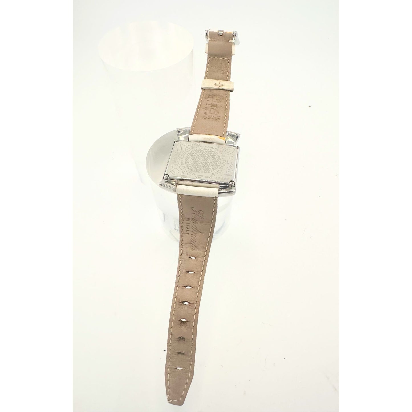 GaGa MILANO NAPOLEONE Men's Wrist watch - White Band -Stand Out Bold Face - Great Find!