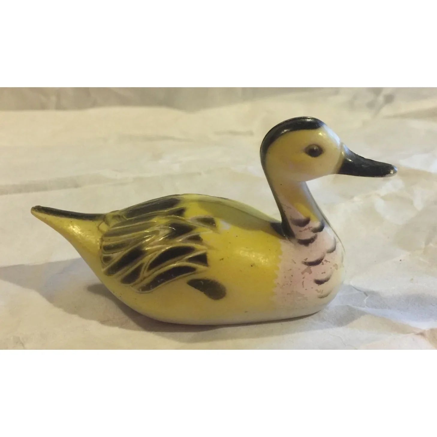 Vintage Yellow/Black Duck Pencil Sharpener Figurine - A+ Stuff