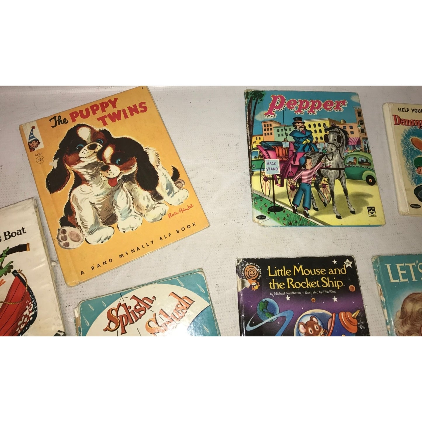 Vintage Lot of 7 Childrens Books- Lets Pray, Danny and the Pancakes, The Puppy Twins, Etc