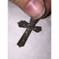 Vintage Silver Tone 1 3/4 Inch Religious Jesus on The Cross Necklace Pendant