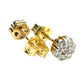 1/3 Ct Natural Diamond Cluster Flower Earrings 10kt Gold