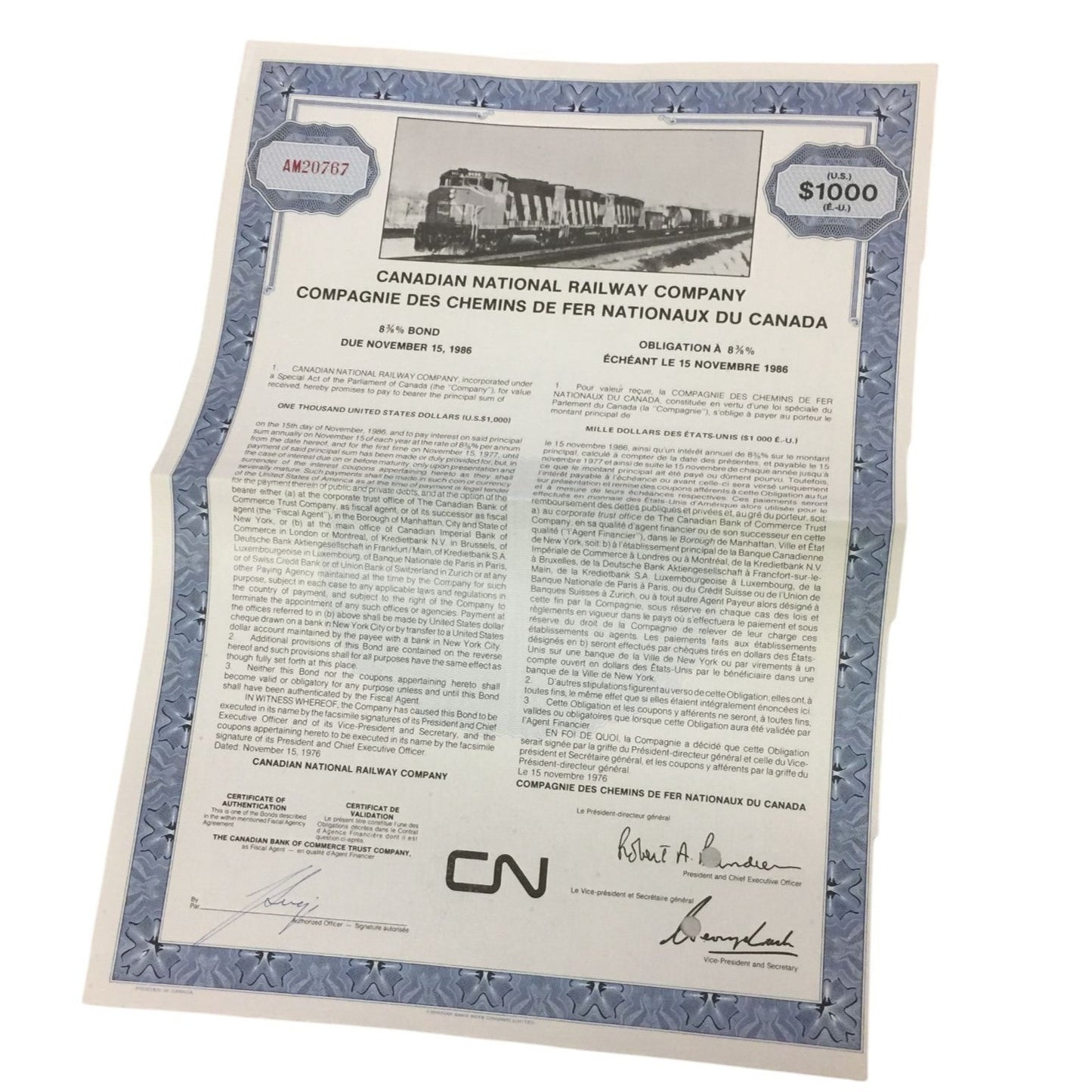 Vintage Northern Paper Mills Document & Canadian National Railway Co Document