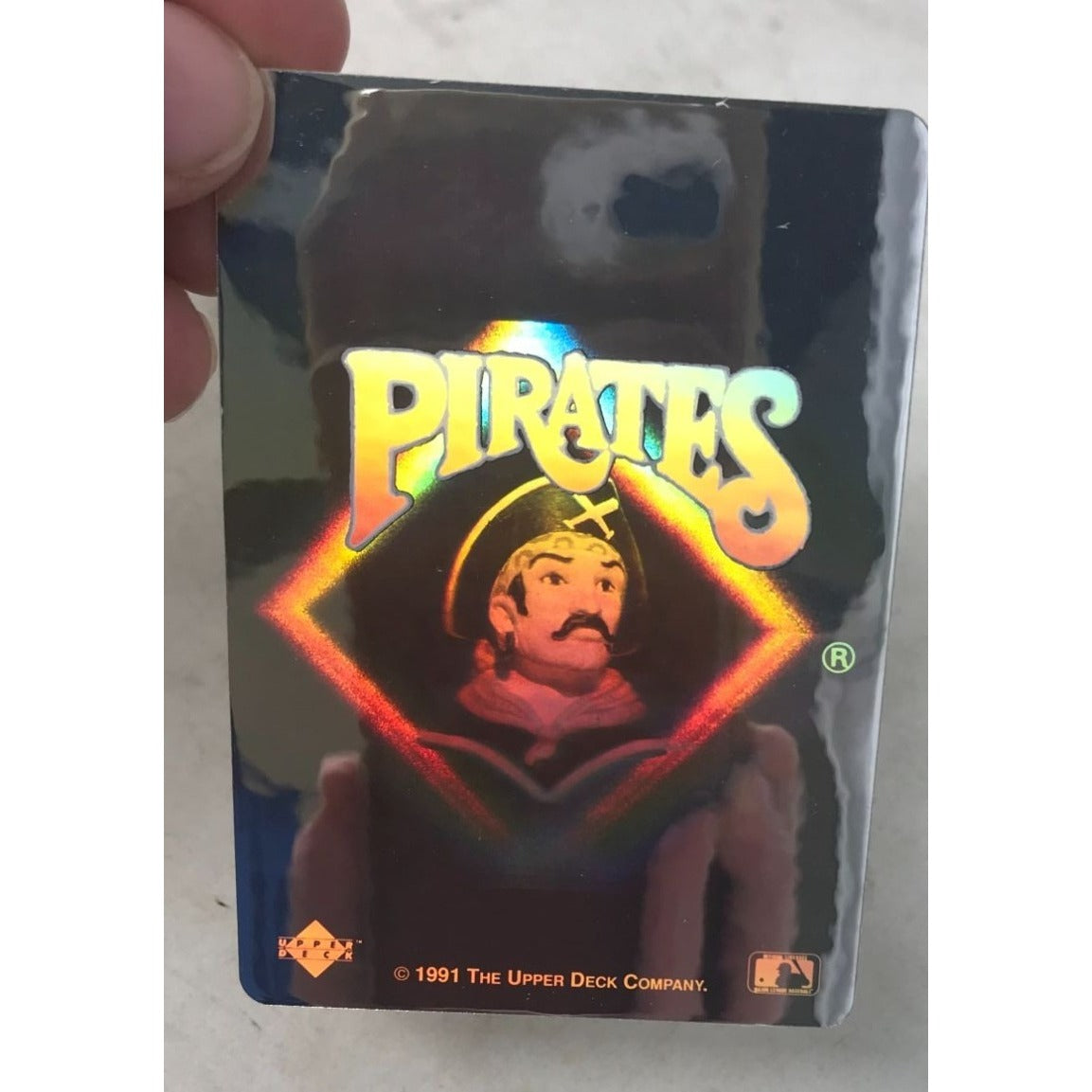 1991 Upper Deck Baseball Team Logo Hologram card/Sticker Pirates