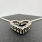 Beautiful Heart Necklace w Natural Diamonds in Illusion Settings